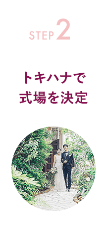 STEP-2 トキハナで結婚式場を決定