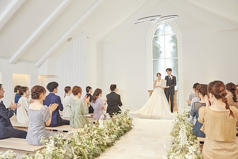 ゲストとの距離をたいせつにしたチャペル