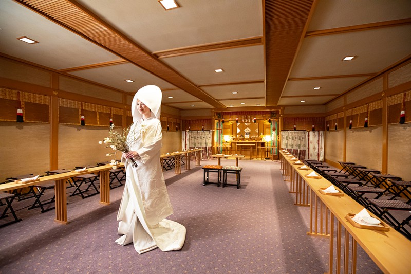 神殿での神前式も可能