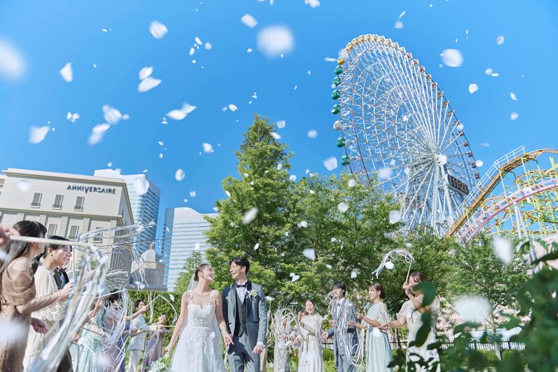 雨でも安心の全天候型セレモニースペース