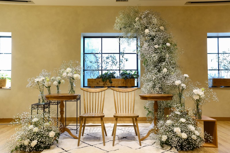 会場装飾もトレンドに合わせて