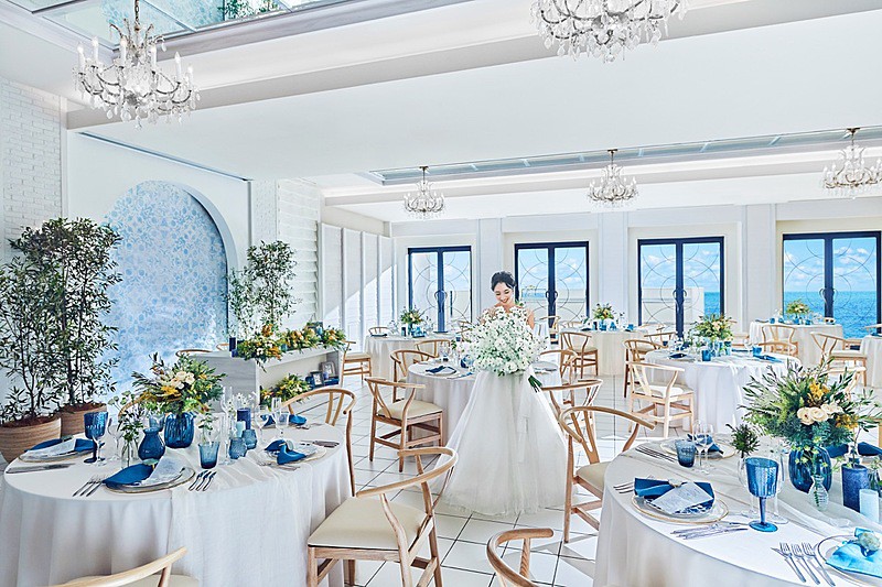 《ラメール》空と海を見晴らすオーシャンテラス付きパーティ会場