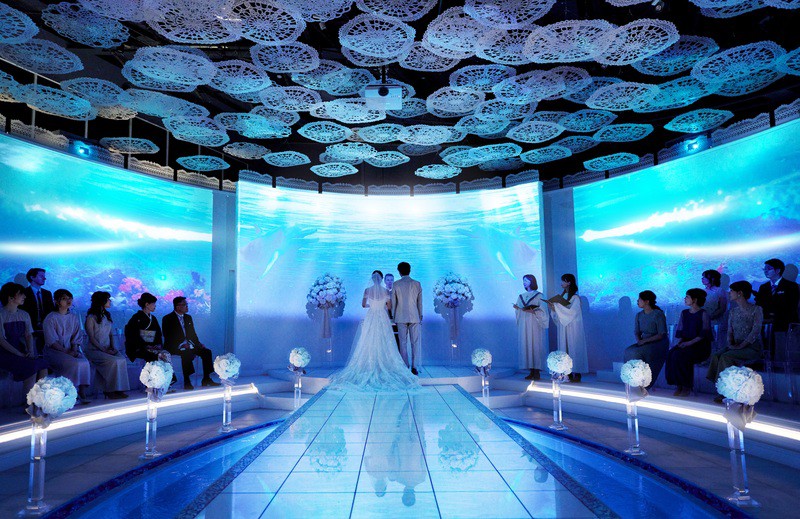 360度の映像演出でふたりだけの世界観