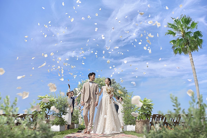 心奪われる絶景ビューを独占するガーデンセレモニー