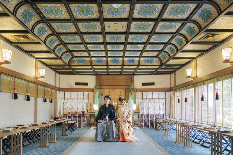 縁結びの神様・出雲大社の分祀 千葉湖上殿での神前式