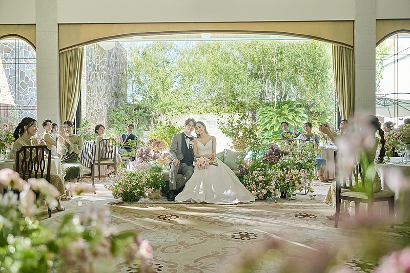 1組完全貸切でガーデンもお二人だけの物に