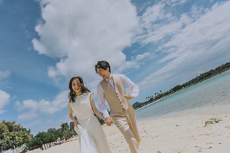 心地よい風を感じながらオーシャンフォトも