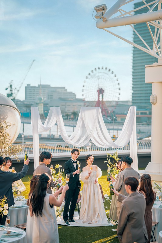 神戸を見渡す特等席のガーデンパーティ	