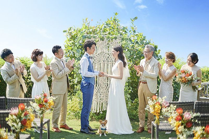 開放的なガーデンウェディング