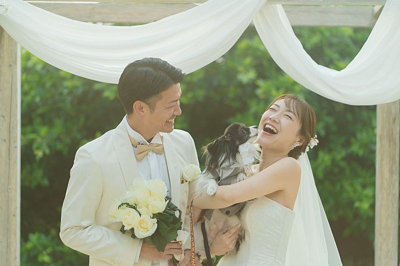 家族の一員の愛犬と共に叶えるウエディング