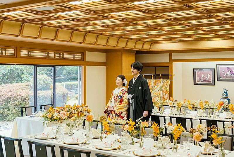 和の趣を大切にした庭園スペースが落ち着きのある空間