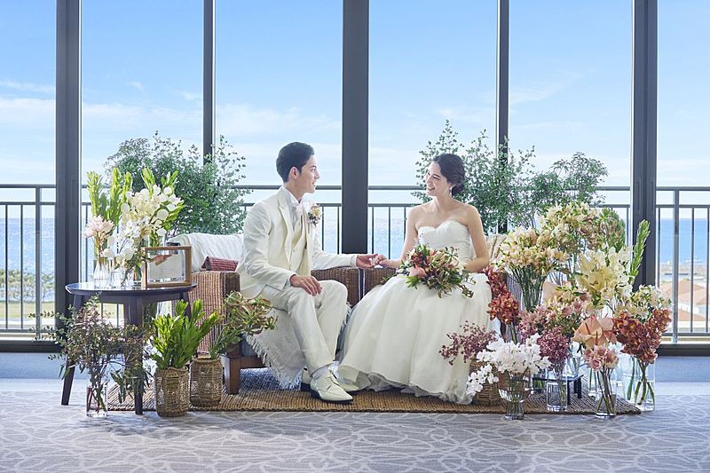 オーシャンビューバンケットで見晴らし抜群