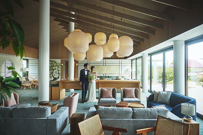 匠な技が随所にちりばめられた建築がゲストを迎える	