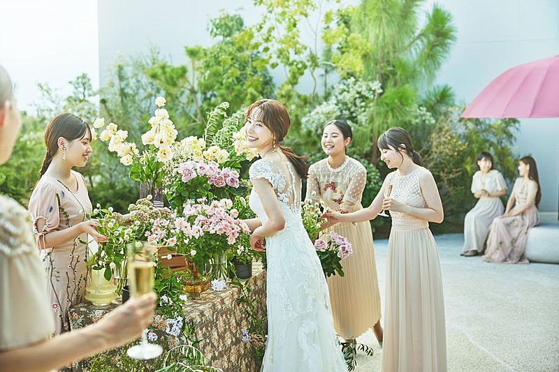 四季の彩りをおもてなしの借景にする日本庭園でオリジナル演出