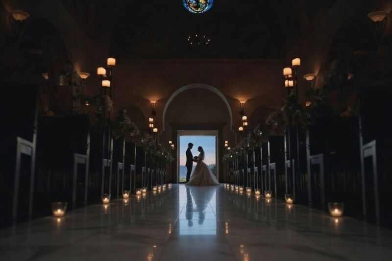 壮大な独立大聖堂に響く永遠の約束、今日から始まる人生