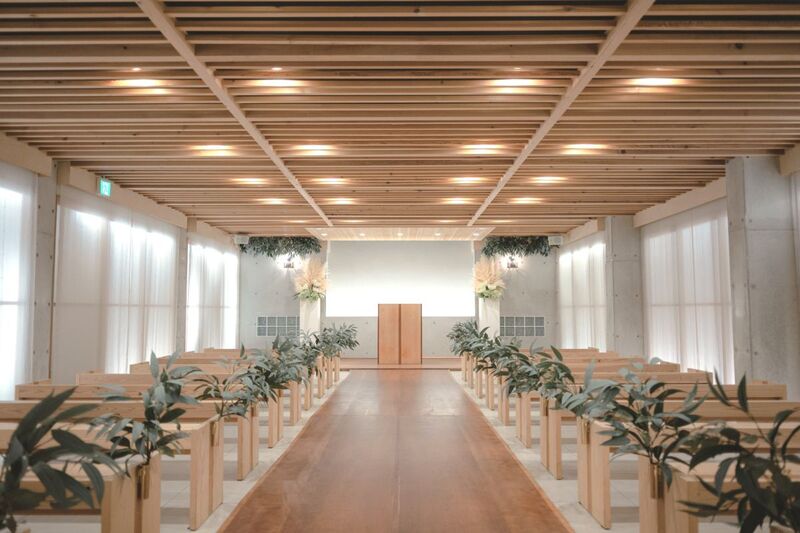 ドレスはもちろん和装も似合うナチュラルで清らかなチャペル