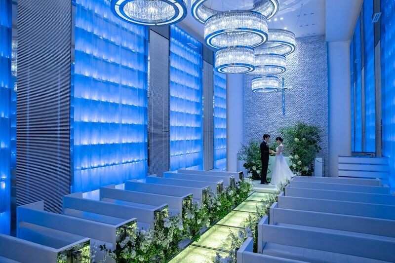 満天の星に包まれて、光のシャワーが織りなす幻想的な誓い