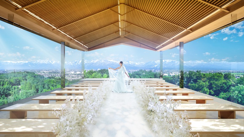 自然と一体になる美しい空間で永遠の誓いを