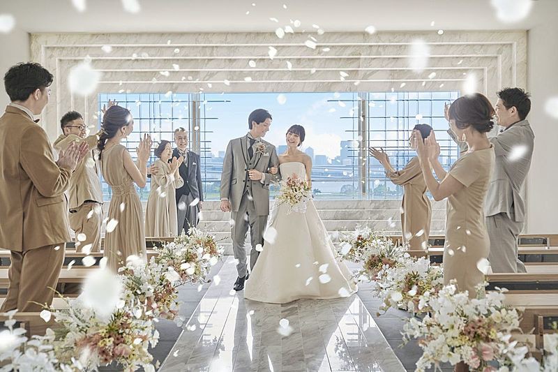 チャペルから見られるお台場の絶景