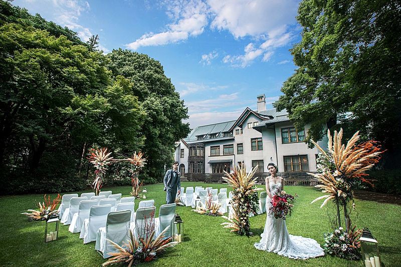 文化財を完全貸切にしてガーデンウェディング