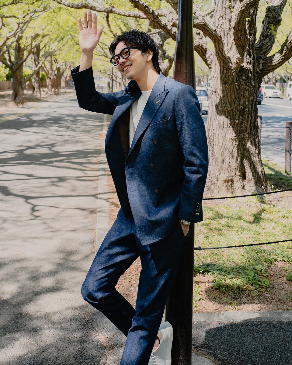 Denim Double／ブルー×オレンジ