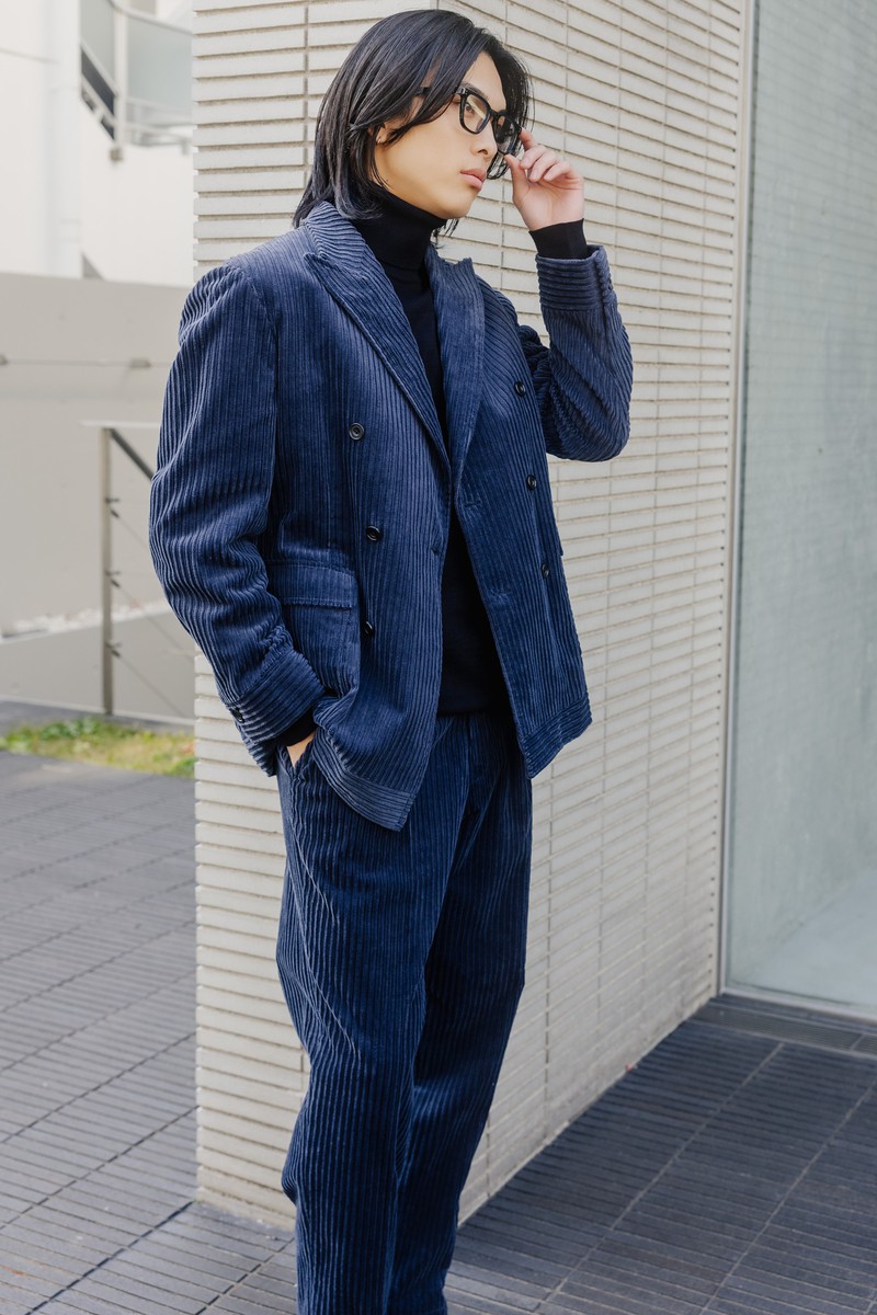 Oversized Corduroy／ネイビー