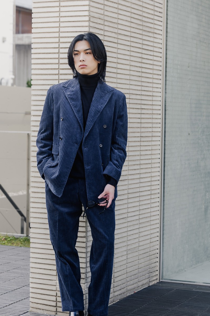 Oversized Corduroy／ネイビー