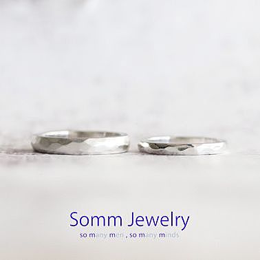 【結婚指輪】多角面_幅3.5&2.5mm_Pt900