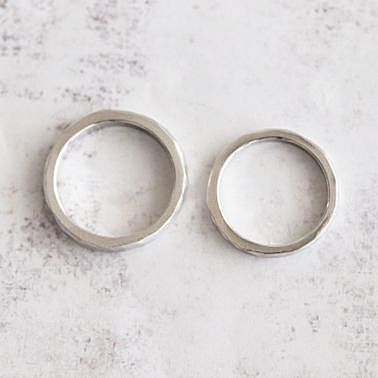 【結婚指輪】多角面_幅3.5&2.5mm_Pt900