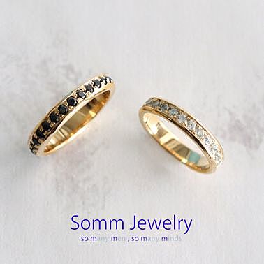 【結婚指輪】WH&BKダイヤモンドフルエタニティ_K18YG