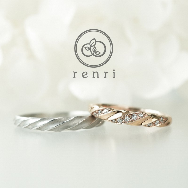 個性的なシルエットのねじれデザインリング