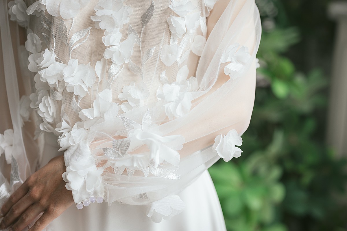 3D flower CHIFFON DRESS