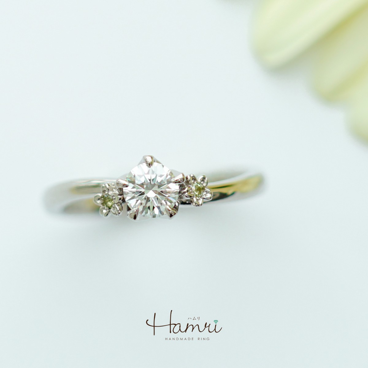 お花の婚約指輪