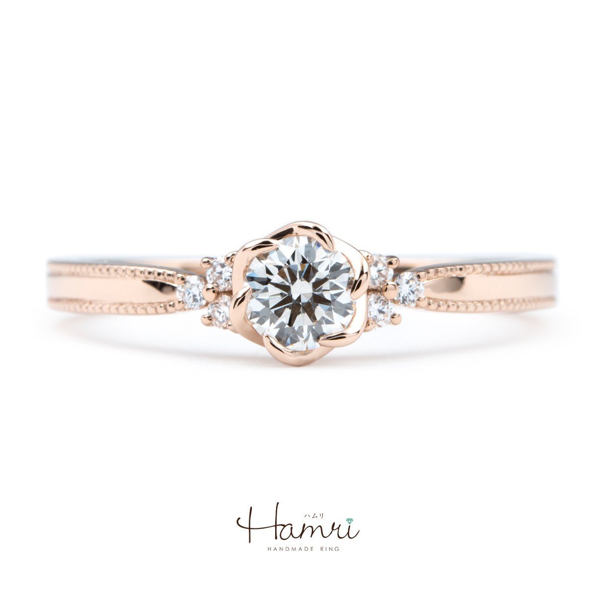 お花の婚約指輪