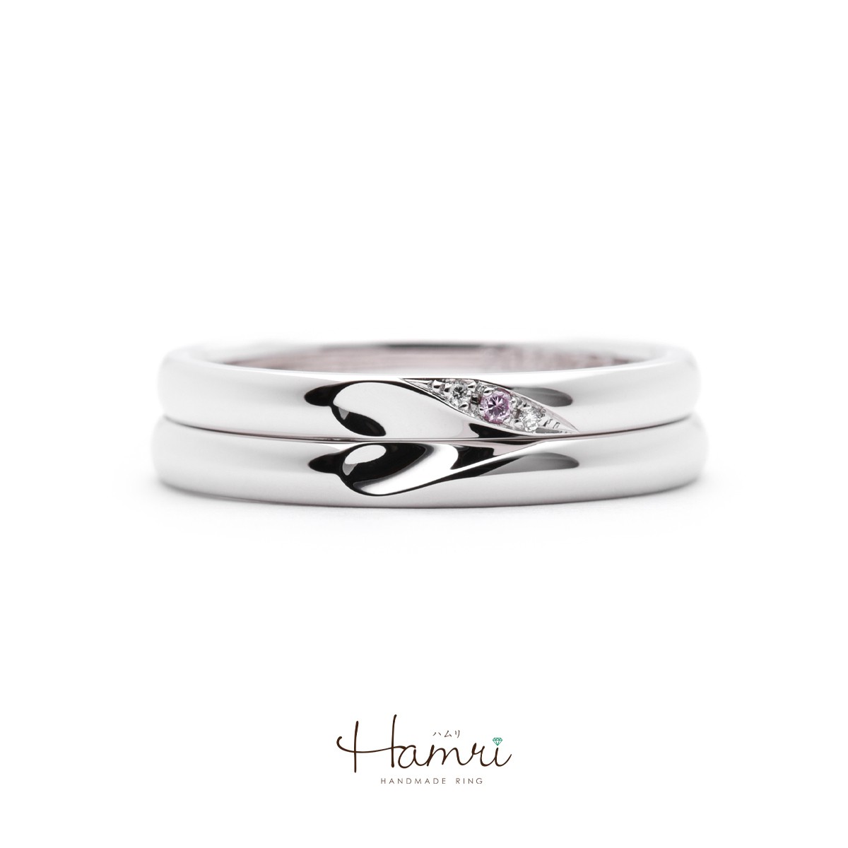 ピンクダイヤモンドの結婚指輪