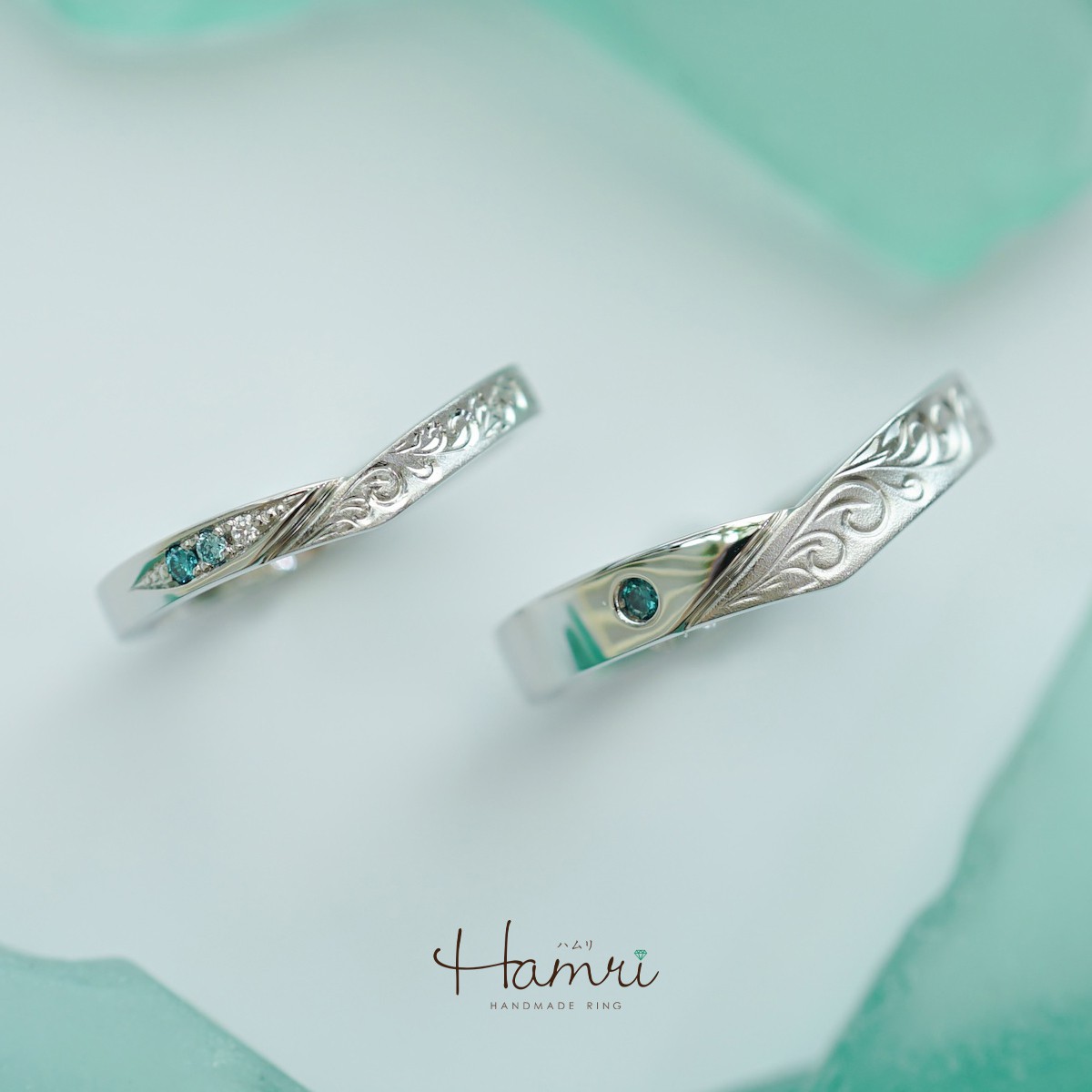 ハワイアンひねりの結婚指輪