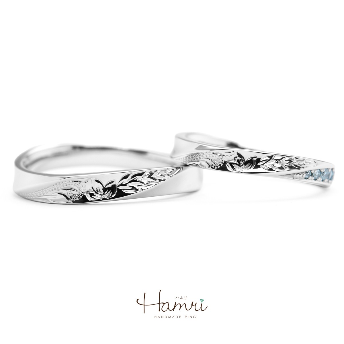 ハワイアンひねりの結婚指輪