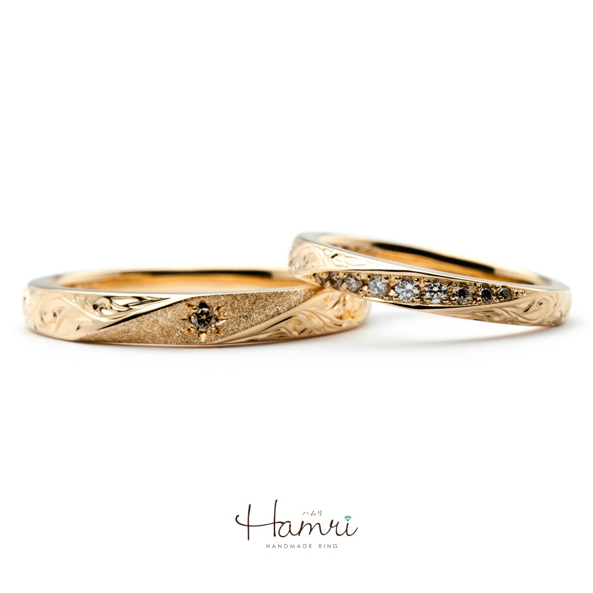 ハワイアンひねりの結婚指輪