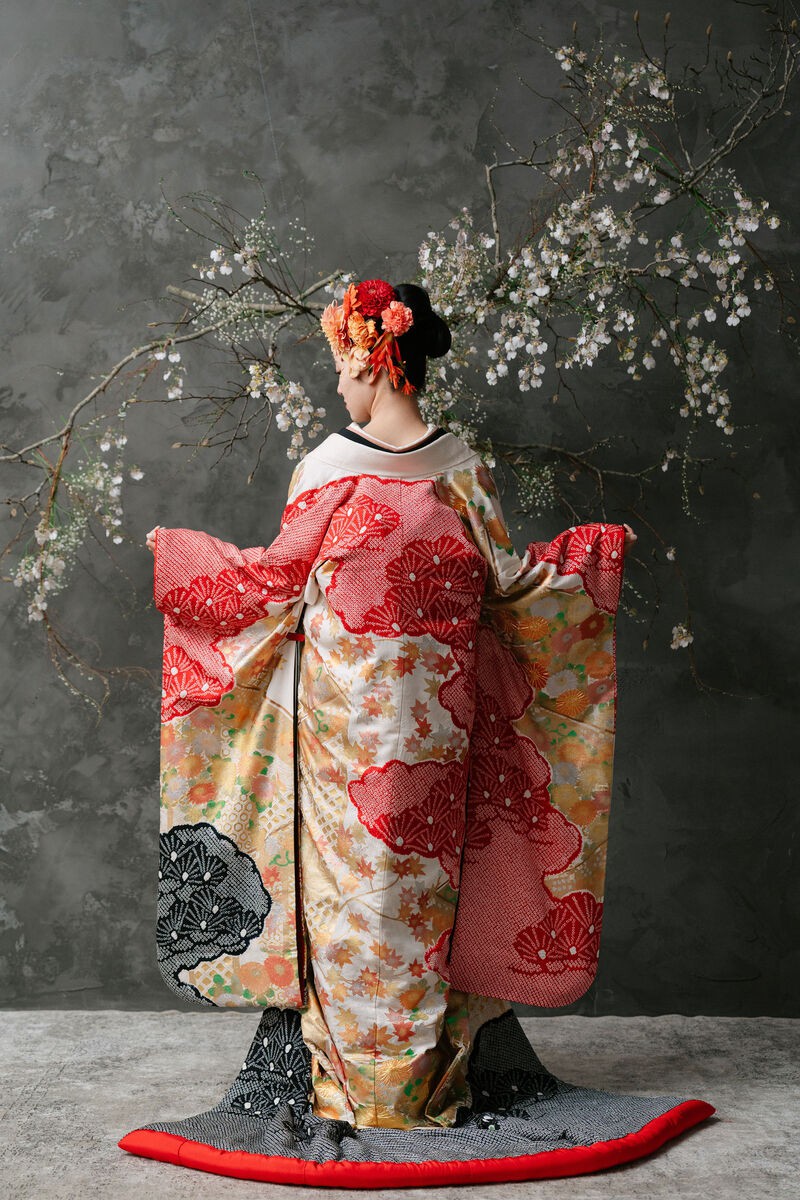 吉祥雲取天幕文様