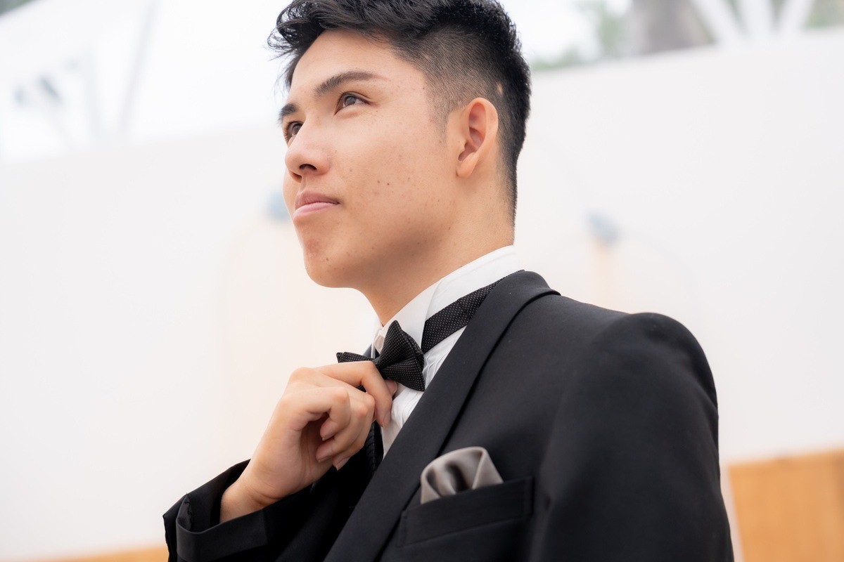 車椅子ブラックタキシード