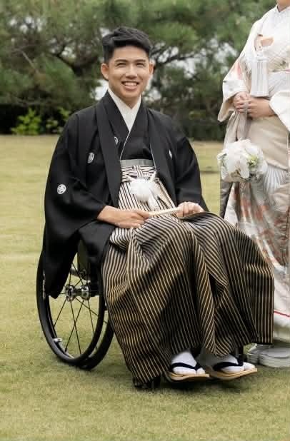 紋付き袴(片麻痺用 車椅子用リメイク)