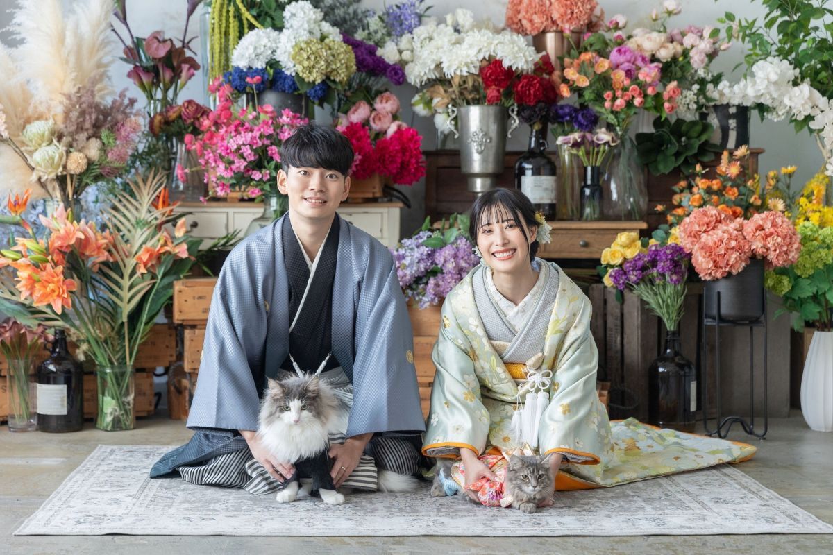 【家族・ペットと一緒に】和装スタジオ/屋内庭園スタジオ