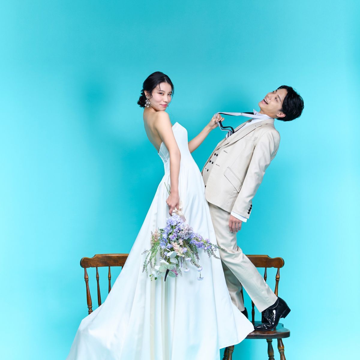 【結婚式を控えた新郎新婦様へ】洋装1着 スタジオ前撮りプラン≪アルバム10P・ウェルカムボード・ムービー付き≫