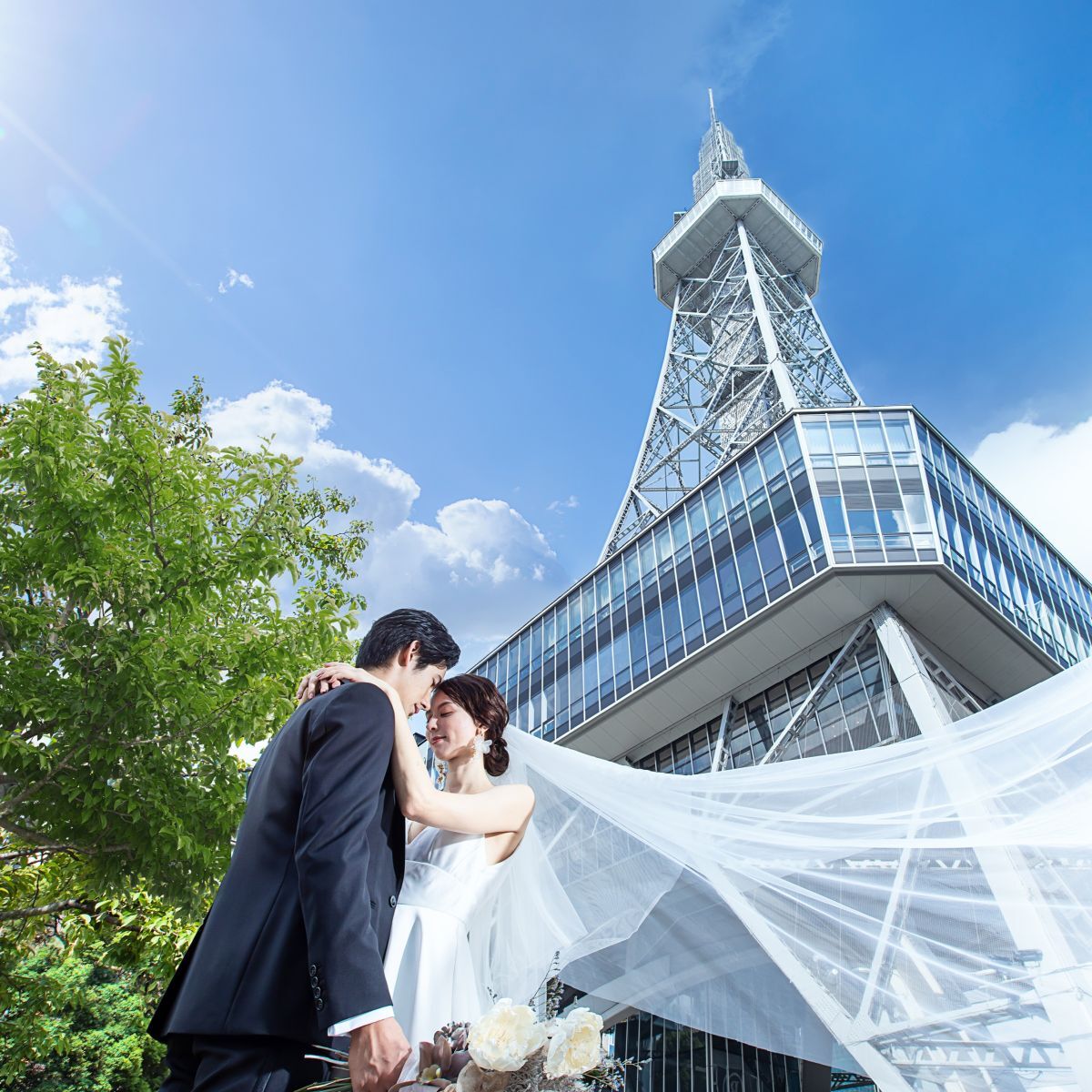 洋装1着チャペルフォト！THE TOWER HOTEL NAGOYA（タワーホテルナゴヤ）◆ミシュラン受賞ホテルの木目チャペル