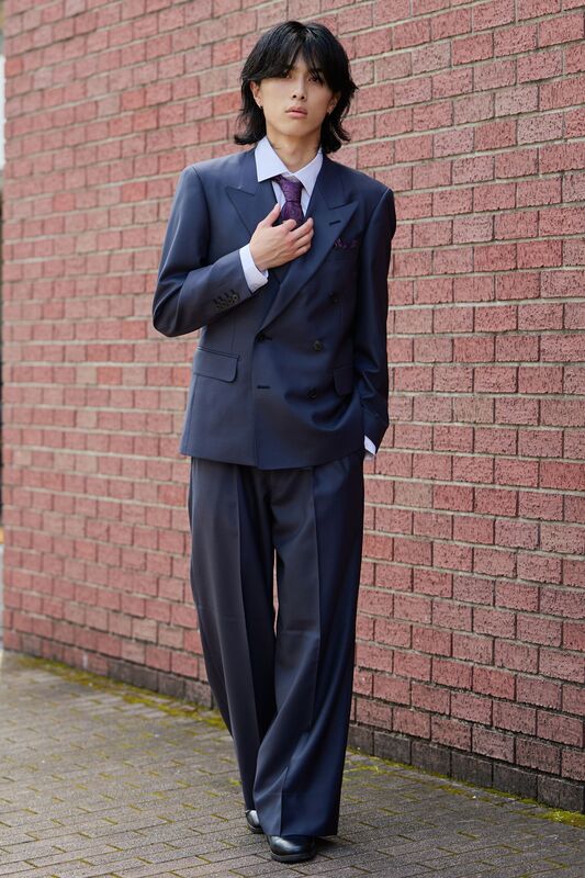 Oversized A Line/ネイビーグレー